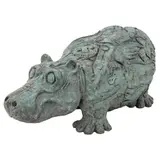 Lalo Sánchez del Valle, Hipopótamo verde, Escultura en bronce P. A