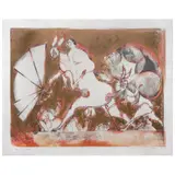 Francisco Toledo, Sin título, 1984, Serigrafía y timbrado en seco I / IV 192 / 250, con tinta dorada