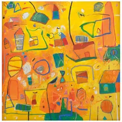 Rubén Leyva, Oaxaca tiempo solar, Óleo sobre tela