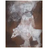 Lilia Carrillo, Niño con rosa, Óleo sobre papel sobre fibracel