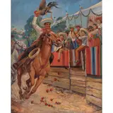 Xavier Gómez, Aquí está mi gallo, ca. 1930, Óleo sobre tela