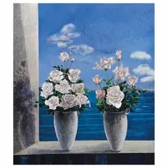Vicente Gandía, Rosas en el mar, Acrílico sobre tela