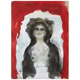 Francisco Corzas, Untitled, Gouache sobre papel periódico