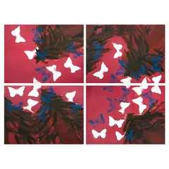Carmen Parra, Eternidad de lo efímero VI, Gouache sobre papel, políptico