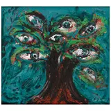 Árbol de ojos by Emiliano Gironella Parra, 2023, Óleo y pasta sobre madera, offered Mar 2024
