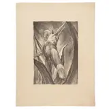 Guillermo Meza Álvarez, Hombre en maguey, 1952, Litografía 26 / 80