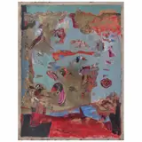 Mariló Carral, Recuerdos venideros, 1996, Óleo sobre papel sobre tela