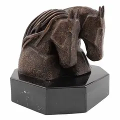 Francisco Eppens Helgueras, Caballos, Escultura en bronce en base de mármol