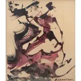 David Alfaro Siqueiros, El navegante, Tinta sobre papel