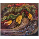 Mario Orozco Rivera, Volcanes floridos, 1974, Óleo sobre madera