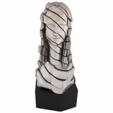 José Sacal, La Monalisa, Escultura en bronce con baño de plata 2 / 10 en base de madera