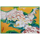 Shinzaburo Takeda, Vista del Pueblo de Taxco, Óleo sobre tela