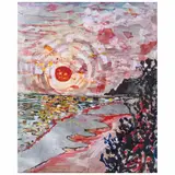 Emiliano Gironella Parra, Marina, 2020, Acrílico, gouache, tinta y hoja de plata sobre papel