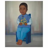 Gustavo Montoya, Sin título, de la serie Niños Mexicanos, Óleo sobre tela