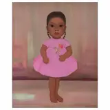 Gustavo Montoya, Niña en rosa, de la serie Niños Mexicanos, Óleo sobre tela