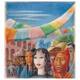 Miguel Covarrubias, Personajes de América Latina, Gouache sobre papel