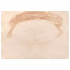 Remedios Varo, Personaje felino, 1945, Tinta sobre papel