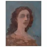 Francisco Corzas, Retrato de mujer, Óleo sobre tela