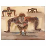 Lagartijas by Francisco Toledo, Acuarela sobre papel, sold Nov 2023