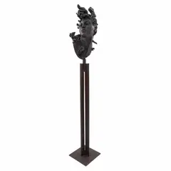 Javier Marín, Cabeza de mujer mediana, Escultura en bronce 1 / 4 con base de bronce