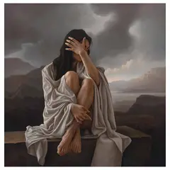 Santiago Carbonell, Figura tocada por la fragilidad de una nube, Óleo sobre tela