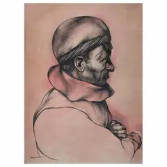 Untitled by Rafael Coronel, Carboncillo y pastel sobre cartoncillo, offered Nov 2023
