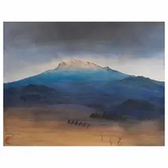 Luis Nishizawa, Valle de Juchitepec, Tinta saiboku sobre papel