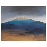 Luis Nishizawa, Valle de Juchitepec, Tinta saiboku sobre papel