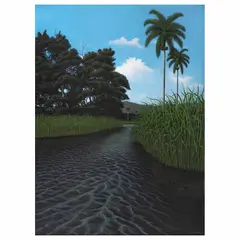 La corriente by René Martín, 2000, Acrílico sobre tela, sold Nov 2023