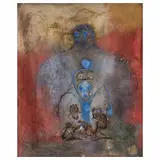 Sergio Hernández, El hambre, 1995, Óleo y arena sobre tela