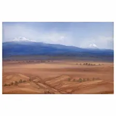 Luis Nishizawa, Paisaje del Valle, Temple sobre papel