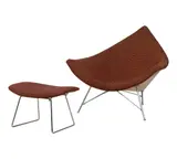 George Nelson, Coconut Chair and Ottoman, c. 1956, enameled and chromed steel