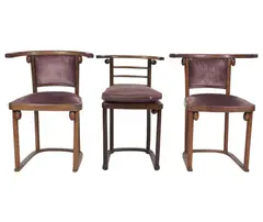 Josef Hoffmann, Three Fledermaus Chairs