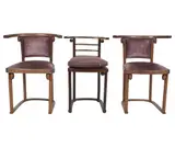 Josef Hoffmann, Three Fledermaus Chairs