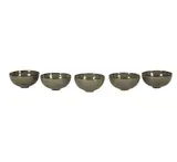 Five Mottled Grey Glazed Footed Vessels by Gertrud and Otto Natzler, 1942, earthenware, sold Apr 2026