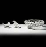 Lalique, Mesanges Bowl with Two Bird Figures
