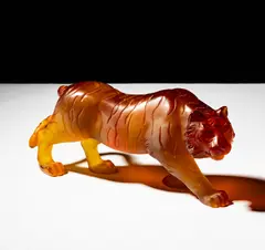 Daum, Pate de Verre Tiger Figure