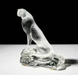 Lalique, Tancrede Cheetah Glass Sculpture