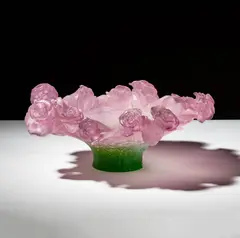 Daum, Pate de Verre Flower Bowl