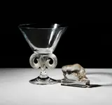 Aries Compote with Frosted Bull Figure by Lalique, sold Mar 2026