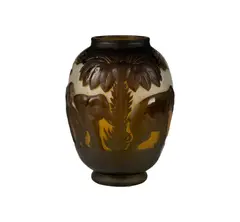 Émile Gallé, 1846-1904, Rare Elephant Vase, 1846