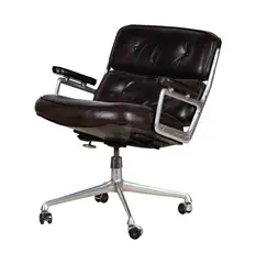 Charles Eames, for Herman Miller: Time-Life Executive Chair, 1964, dark brown leather