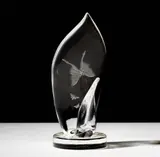 Moth and Flame Sculpture by Alexander Joseph von Steuben, sold Sep 2025