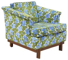 Frank Lloyd Wright, FOR HENREDON 'TALIESIN' MID-CENTURY LOUNGE CHAIR, 1950s, in floral upholstery