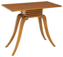 Paul Frankl, FOR BROWN-SALTMAN MAHOGANY 'BELL' SIDE TABLE, Art Deco mahogany 'Bell' side table