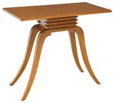 Paul Frankl, FOR BROWN-SALTMAN MAHOGANY 'BELL' SIDE TABLE, Art Deco mahogany 'Bell' side table
