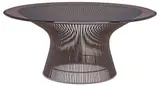 Warren Platner, CONTEMPORARY GLASS-TOP STEEL COFFEE TABLE, Contemporary steel coffee table