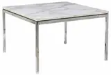 Florence Knoll, MARBLE SQUARE END TABLE, white marble top