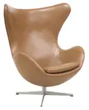Arne Jacobsen, DANISH LEATHER 'EGG' SWIVEL CHAIR, Danish leather 'Egg' chair