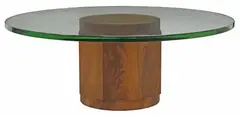 Edward Wormley, FOR DUNBAR OCTAGONAL WALNUT COFFEE TABLE, American mid-century modern burled walnut coffee table